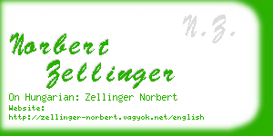 norbert zellinger business card